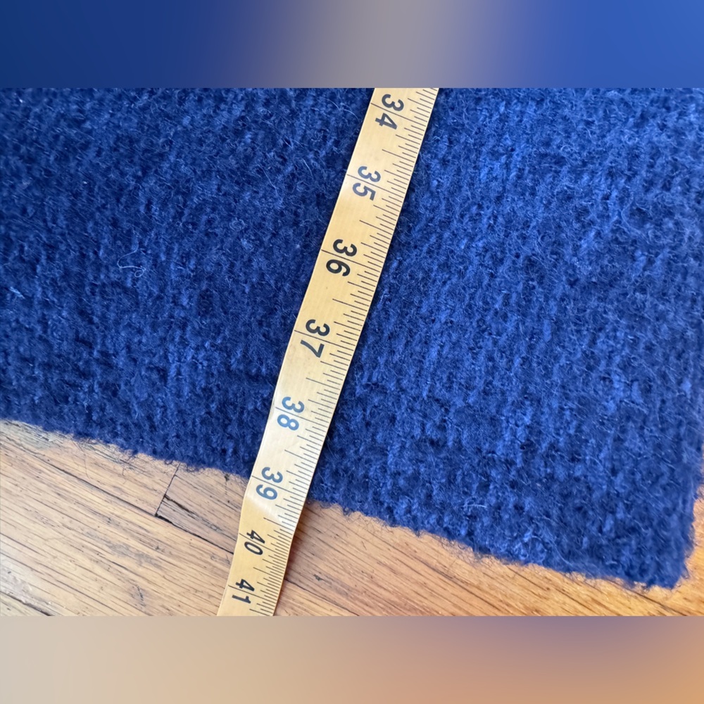 50s Vintage Boulce Tweed Swing Coat w Fox collar Sz Large - Picture 6 of 8